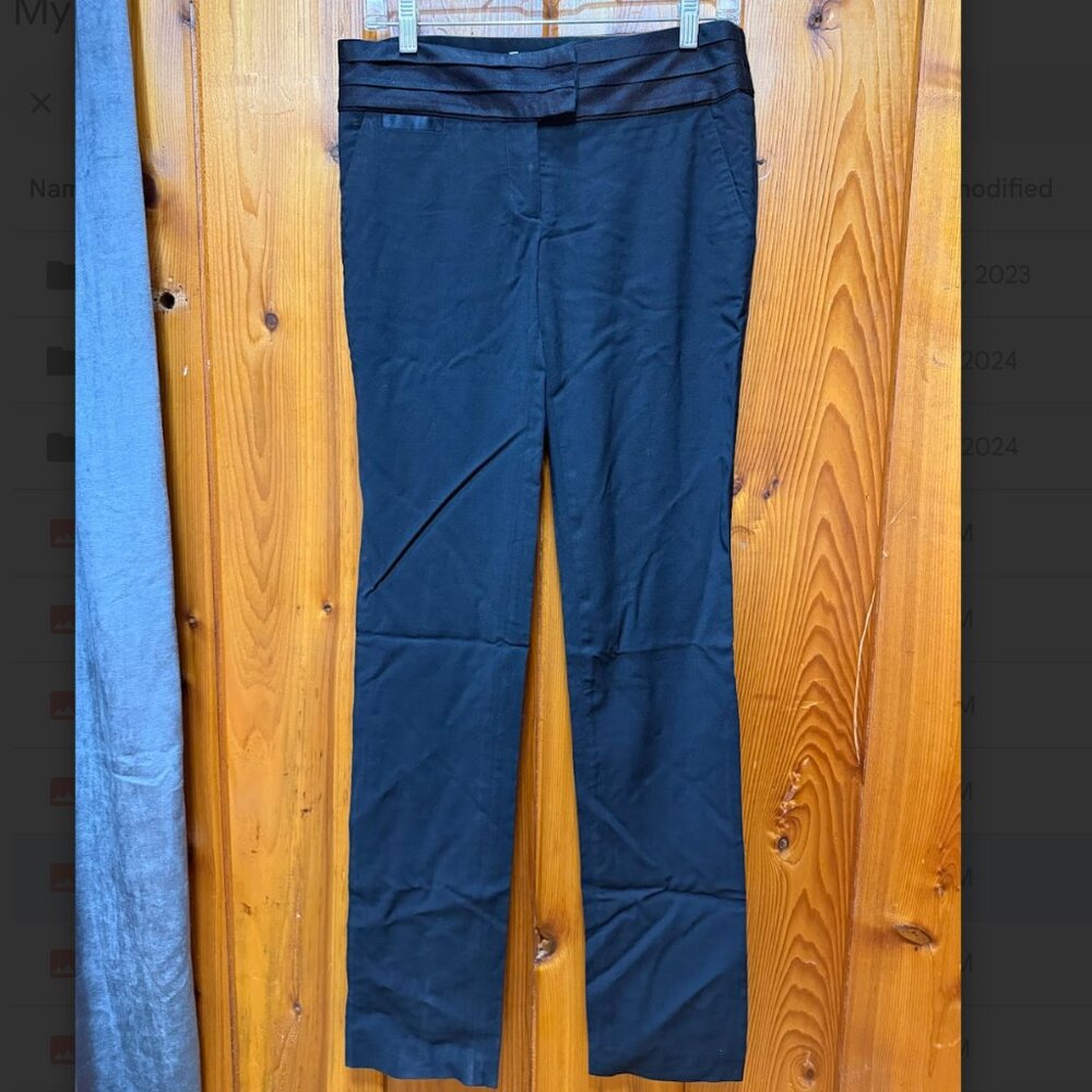 Black DVF Wool-Blend Trousers with Pleated Waistband | Size 6